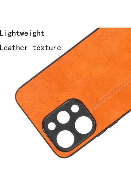 Xiaomi Redmi 12 4g Için Telefon Kapağı Dikiş Hattı Damla Kanıtı Pu Deri Kaplamalı Pc+Tpu Geri Kılıf-Turuncu (Yurt Dışından) fiyatları