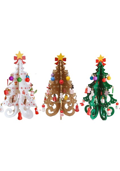 Masaüstü Noel Ağacı Dekorasyon Süsler Çocuk El Yapımı Dıy Stereo Ahşap Noel Ağacı Sahne Düzeni Noel (Yurt Dışından) fırsatları