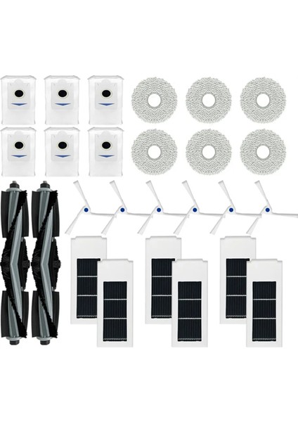 Debot X2 Omni, X2 Pro Yedek Yedek Parça Ana Yan Fırça Hepa Filtre Paspas Bezi Toz Torbası (Yurt Dışından)