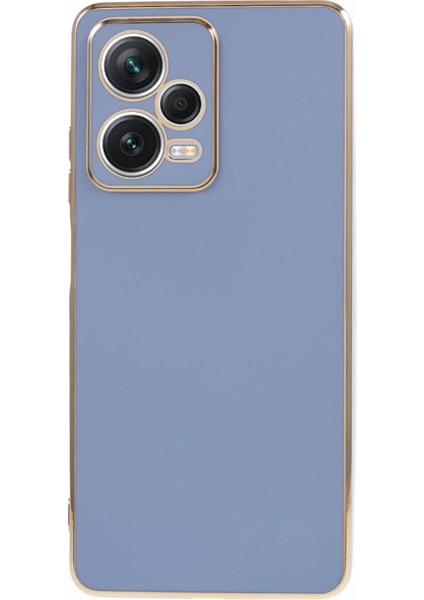 Xiaomi Redmi Için Tpu Geri Kılıf Note 12 Pro+ 5g Parlak 6d Elektroplum Telefon Muhafız Kapağı-Mavi (Yurt Dışından)