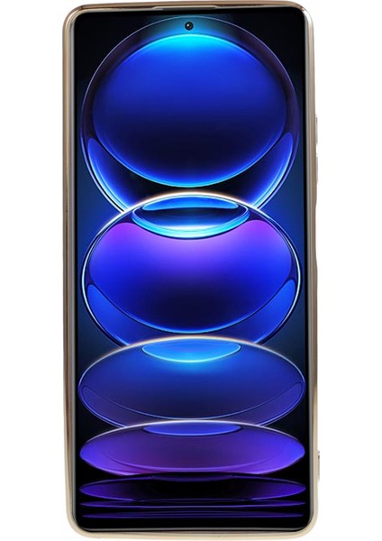 Xiaomi Redmi Için Tpu Geri Kılıf Note 12 Pro+ 5g Parlak 6d Elektroplum Telefon Muhafız Kapağı-Mavi (Yurt Dışından)