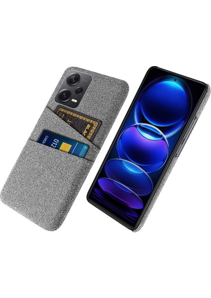 Xiaomi Için Redmi Note 12 Pro+ 5g Bez Doku Telefon Arka Kapak Ince Fit Cep Telefonu Koruyucu Kılıf 2 Kart Yuvası-Açık Gri (Yurt Dışından)