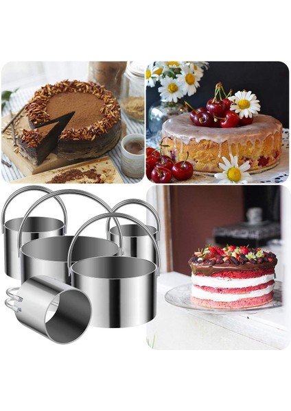 Adet Saplı Bisküvi Kesici - Paslanmaz Çelik Yuvarlak Daire Donut Kesici Çerez Kesici Pişirme 5 Boyutları (Yurt Dışından) fiyatları