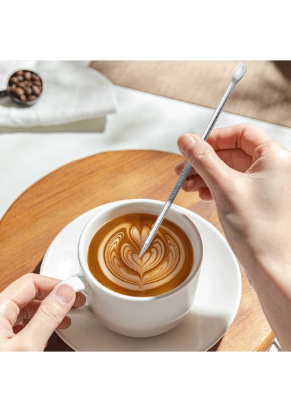 Paslanmaz Çelik Süt Köpürtme Sürahi 12 Oz Kahve Çalkalayıcı Duster Şeker Tozu Kakao Elek Cappuccino Kahve Şablonu (Yurt Dışından)