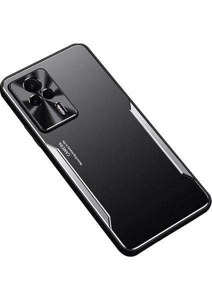 Xiaomi Redmi K60E 5g Çizelge Karşıtı Geri Kılıf Alüminyum Alaşım+Tpu Cep Telefonu Kapağı-Gümüş (Yurt Dışından)