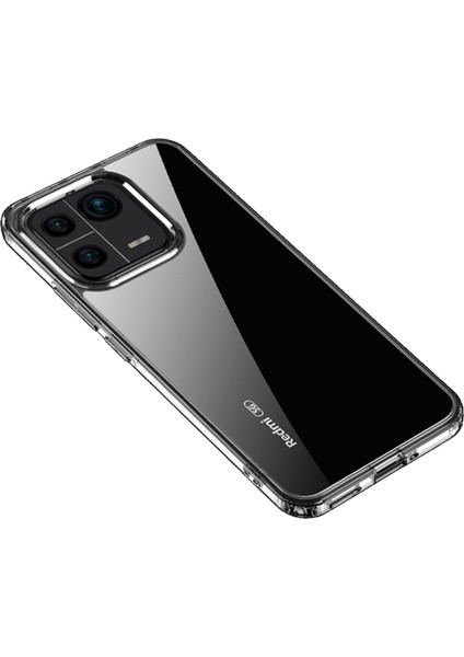 Xiaomi 13 Için Sert Pc Sert Pc Slip Olmayan Yumuşak Tpu Çerçevesi Kapak Pc Köşe Hava Yastıkları Şok Emilim Telefon Kılıfı-Şeffaf (Yurt Dışından)