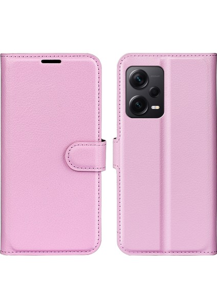 Xiaomi Redmi Için Note 12 Pro+ 5g Litchi Doku Cüzdan Telefon Kapağı Stand-Pink (Yurt Dışından)