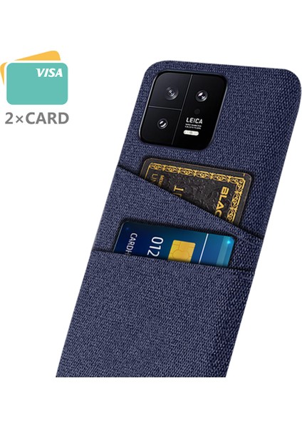 Xiaomi 13 5g Kumaş Doku Çift Kart Yuvaları Pc Kılıfı Anti-Çizelge Telefon Koruyucu Kapak-Mavi (Yurt Dışından) fiyatları