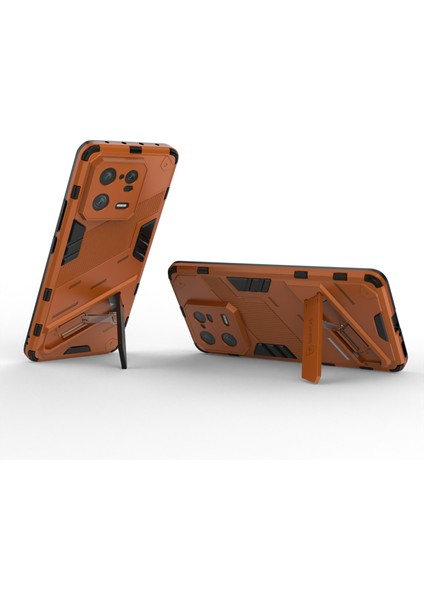 Xiaomi 13 Pro 5g Için Kickstand Telefon Kapağı Sert Pc Yumuşak Tpu Şok Emilim Koruyucu Kılıf-Turuncu (Yurt Dışından) fiyatları