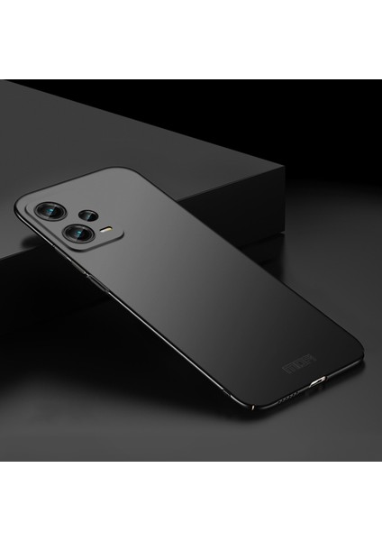Xiaomi Redmi Için Note 12 Pro+ 5g Parmak Izi Ücretsiz Mat Telefon Kılıfı Strap ile Sabit Pc Koruyucu Kapak-Siyah (Yurt Dışından)