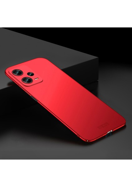 Xiaomi Redmi Için Note 12 Pro+ 5g Parmak Izi Ücretsiz Mat Telefon Kılıfı Strap ile Kırmızı Koruyucu Kapak-Kırmızı (Yurt Dışından)
