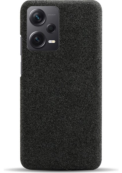 Xiaomi Redmi Için Note 12 Pro+ 5g Şok Geçirmez Akıllı Telefon Kılıfı Düz ​​renk Sert Pc+ Bez Telefon Kapağı-Siyah (Yurt Dışından) fiyatları