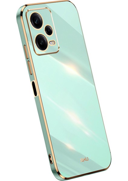Xiaomi Redmi Için Xinli Telefon Kılıfı Note 12 Pro+ 5g Elektraplatma Altın Kenar Koşu Anti-Çizelge Tpu Telefon Kapağı-Cian (Yurt Dışından)