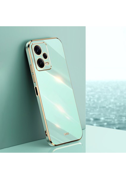 Xiaomi Redmi Için Xinli Telefon Kılıfı Note 12 Pro+ 5g Elektraplatma Altın Kenar Koşu Anti-Çizelge Tpu Telefon Kapağı-Cian (Yurt Dışından)