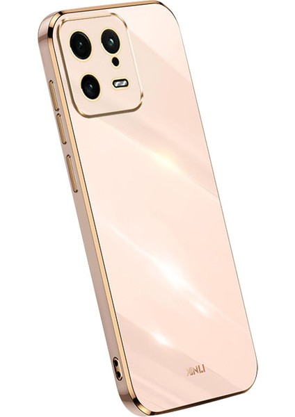 Xiaomi 13 5g Için Xinli Tpu Telefon Kılıfı Elektrokaplama Arka Kabuk Tam Kamera Lens Koruma Kapağı-Pembe (Yurt Dışından)
