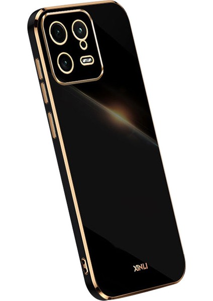 Xiaomi 13 5g Için Xinli Tpu Telefon Kılıfı Elektrokaplama Arka Kabuk Tam Kamera Lens Koruma Kapağı-Siyah (Yurt Dışından)