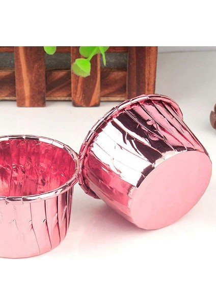 Cupcake Kapları Tek Kullanımlık Folyo Muffin Gömlekleri Cupcake Pişirme Kapları, Ramekin Tutucular Küçük Pişirme Kapları 50 Adet (Yurt Dışından)