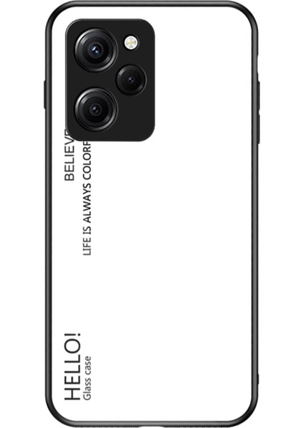 Xiaomi Poco X5 Pro 5g/redmi Için Note 12 Pro Speed ​​5g Telefon Kılıfı Temperli Cam Ince Kılıf-Beyaz (Yurt Dışından)