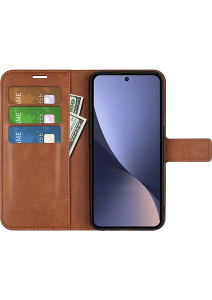 Xiaomi 13 Pro 5g Pu Deri Balf Dokusu Şok Geçirmez Telefon Kasası Standı Cüzdan Manyetik Toka Iç Tpu Kapağı-Açık Kahverengi (Yurt Dışından) fiyatları
