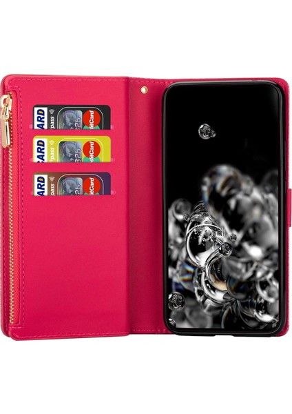 Xiaomi 13 Flip Telefon Kapağı Lazer Oyma Işıltılı Yıldız Tarzı Fermuar Cüzdan Standı Pu Deri Telefon Kasası-Gül-Gül (Yurt Dışından) fiyatları