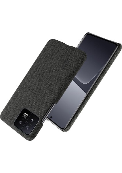 Xiaomi 13 5g Slip Olmayan Koruyucu Akıllı Telefon Kılıfı Düz ​​renk Sert Pc Bez Doku Telefon Kapağı-Siyah (Yurt Dışından) fiyatları