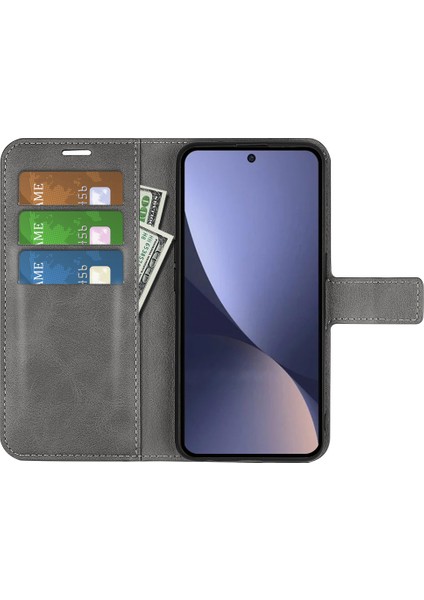 Xiaomi 13 Pro 5g Pu Deri Balf Dokusu Şok Geçirmez Telefon Kasası Stand Cüzdan Manyetik Kıta Iç Tpu Kapağı-Gri (Yurt Dışından) fiyatları