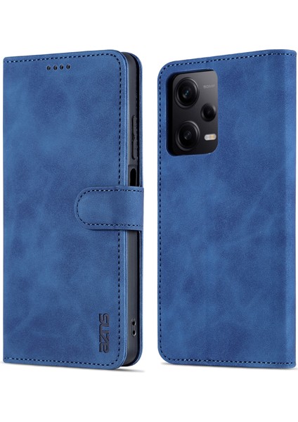 Xiaomi Redmi Için Note 12 Pro+ 5g/not 12 Explorer 5g (Discovery Edition) Pu Deri Telefon Kılıfı Cüzdan Stand Manyetik Flip Telefon Kapağı-Mavi (Yurt Dışından)