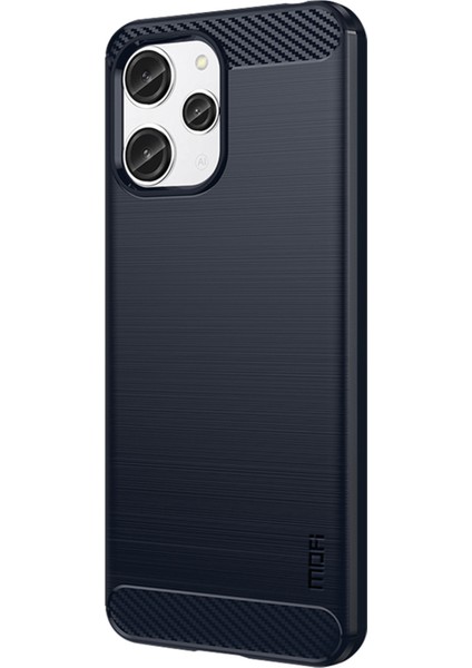 Xiaomi Redmi Için 12 4g Karbon Fiber Doku Kabuğu Fırçalanmış Tpu Telefon Vaka Kapak-Mavi (Yurt Dışından) fiyatları