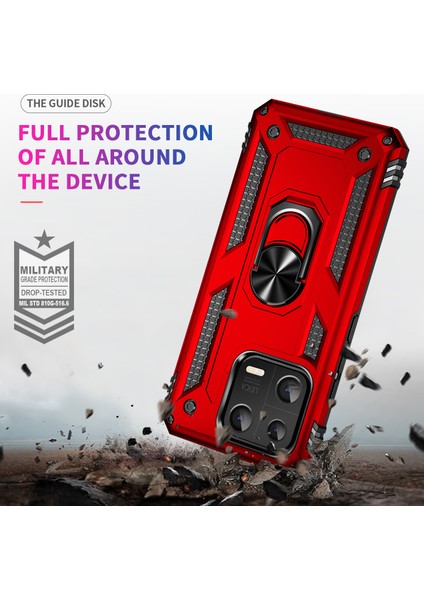 Xiaomi 13 5g Için Ring Kickstand Telefon Kasası Askeri Sınıf Anti-Drop Pc+Tpu Koruyucu Kapak-Kırmızı (Yurt Dışından) fiyatları