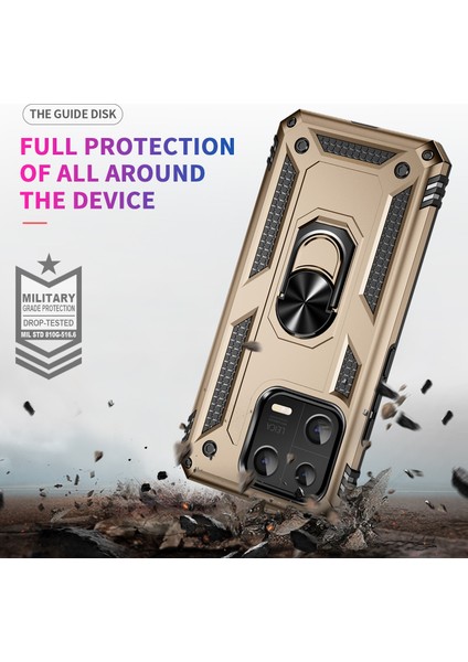 Xiaomi 13 5g Için Yüzük Kickstand Telefon Kasası Askeri Sınıf Anti-Drop Pc+Tpu Koruyucu Kapak-Altın (Yurt Dışından) fiyatları