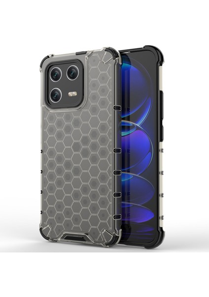 Xiaomi Için 13 Anti-Fingerprint Petek Dokusu Tpu+Pc Koruyucu Koruma Şok Geçirmez Telefon Geri Kapak-Siyah (Yurt Dışından)