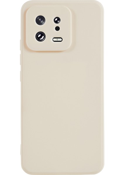 Xiaomi 13 5g Hassas Kesme Telefon Kılıfı Düz ​​kenar Yumuşak Tpu Telefon Kapağı-Beyaz (Yurt Dışından)