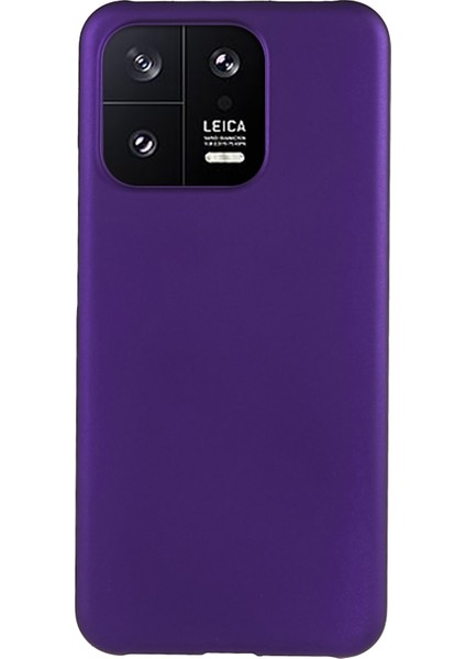 Xiaomi 13 5g Için Ka Glossy Yüzey Minimalist Kasa Sert Pc Şok Geçirmez Koruyucu Telefon Kapağı-Mor (Yurt Dışından)