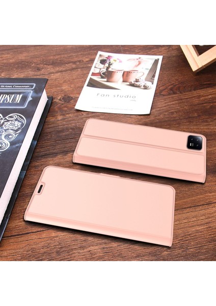 Xiaomi 13 Pro 5g Pu Deri Flip Folio Telefon Kapak Kartı Tutucu Iç Tpu Manyetik Stand Çekme Dayanıklı Telefon Kılıfı-Gül Altın (Yurt Dışından) fiyatları