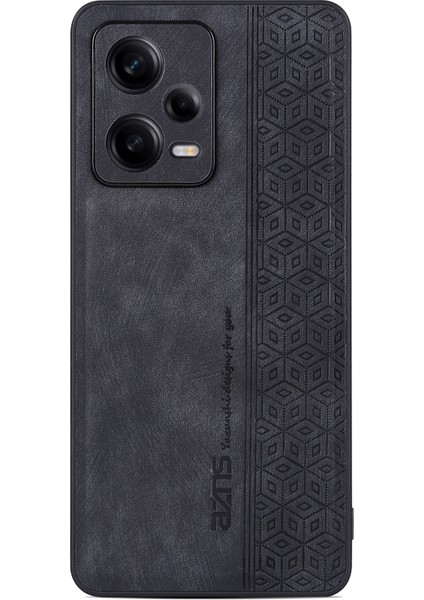 Xiaomi Redmi Için Note 12 Pro+ 5g Baskılı Desenli Telefon Kılıfı Düşüş Koşullu Pu Deri Kaplamalı Tpu Kapağı-Siyah (Yurt Dışından) fiyatları