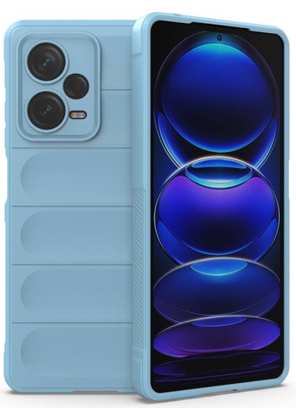 Xiaomi Redmi Için Note 12 Pro+ 5g Yumuşak Tpu Etkiye Dayanıklı Kılıf Sağlam Sistem Anti Anti Anti Anti Slip Telefon Kapağı-Baby Blue (Yurt Dışından)