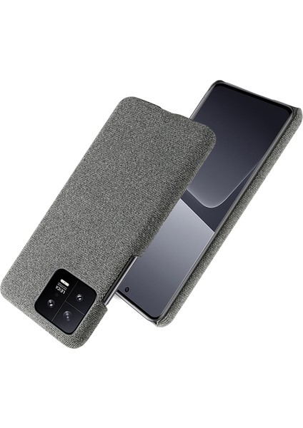 Xiaomi 13 5g Slip Olmayan Koruyucu Akıllı Telefon Kılıfı Düz ​​renk Sert Pc Bez Doku Telefon Kapağı-Gri (Yurt Dışından) fiyatları