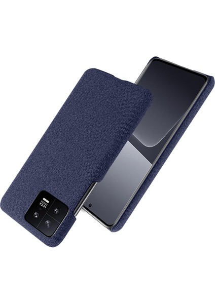 Xiaomi 13 5g Slip Olmayan Koruyucu Akıllı Telefon Kılıfı Düz ​​renk Sert Pc Bez Doku Telefon Kapağı-Mavi (Yurt Dışından) fiyatları