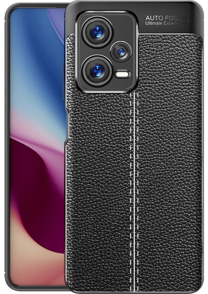 Xiaomi Redmi Için Tpu Kılıfı Note 12 Pro+ 5g Slip Olmayan Kavrama Litchi Doku Koruyucu Telefon Kapağı-Siyah (Yurt Dışından)