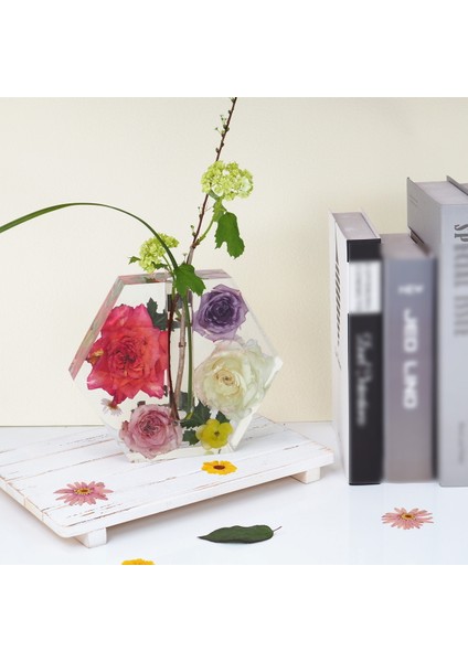 Silikon Kalıp Reçine Döküm Kalıp Topraksız/çiçekler Ev Ofis Masaüstü Dekor Altıgen Vazo Kalıp (Yurt Dışından) modelleri