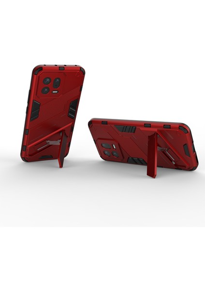 Xiaomi 13 5g Için Kickstand Telefon Kapağı Anti-Drop Sert Pc Yumuşak Tpu Hibrit Kılıf-Kırmızı (Yurt Dışından) fiyatları