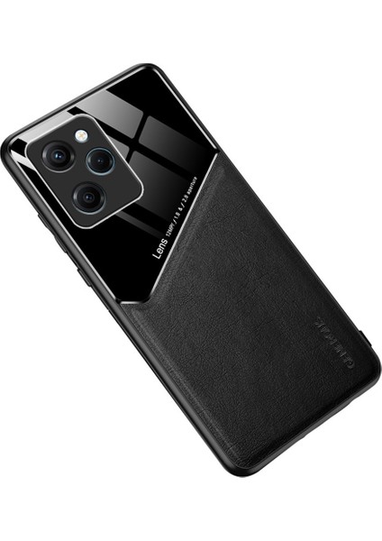 Xiaomi Poco X5 Pro 5g/note 12 Pro Hız 5g Şok Geçirmez Kılıf Tpu+Pc+Pu Deri Telefon Kapağı-Siyah (Yurt Dışından)