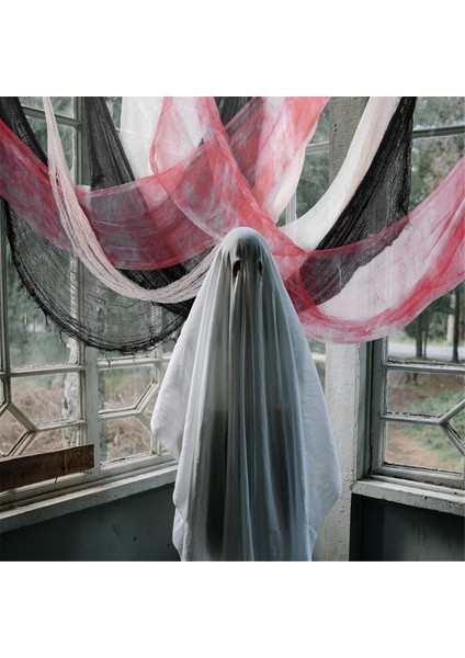 Cadılar Bayramı Ürpertici Kumaş 6 Adet 30X72 Inç Cadılar Bayramı Siyah Spooky Korkunç Ürpertici Gazlı Bez Dekor Ürpertici Bez Cadılar Bayramı (Yurt Dışından) indirimleri