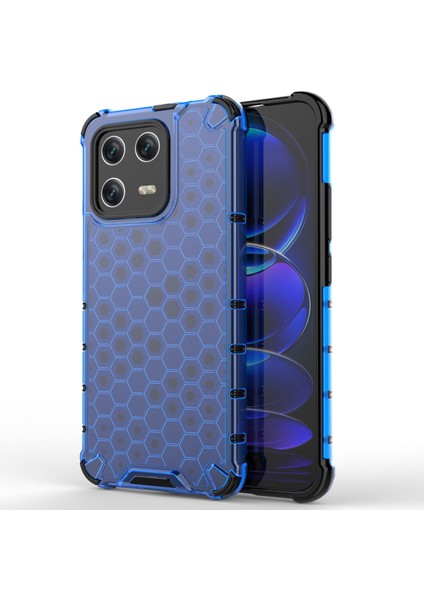 Xiaomi 13 Için 13 Önleme Önleyici Petek Dokusu Tpu+Pc Koruyucu Kasa Şok Geçirmez Telefon Geri Kapağı-Mavi (Yurt Dışından)