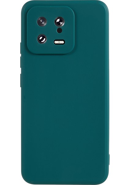 Xiaomi 13 5g Hassas Kesme Telefon Kılıfı Düz ​​kenar Yumuşak Tpu Telefon Kapağı-Ordu Yeşil (Yurt Dışından)