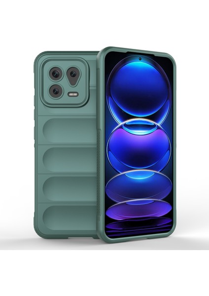 Xiaomi 13 5g Sağlam Arka Kapak Damla Geçirmez Koruma Esnek Tpu Telefon Kasası-Yeşil (Yurt Dışından)