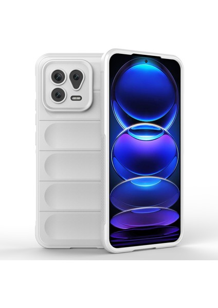 Xiaomi 13 5g Sağlam Arka Kapak Damla Geçirmez Koruma Esnek Tpu Telefon Kasası-Beyaz (Yurt Dışından)