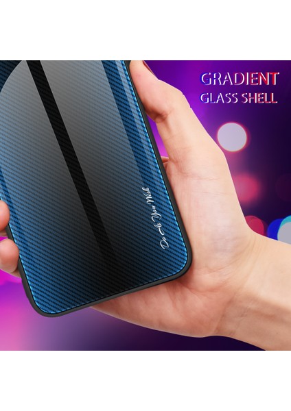 Xiaomi Redmi Için Note 12 Pro+ 5g Şok Geçirmez Telefon Kılıf Karbon Fiber Doku Ince Kılıf Temperli Cam+ Tpu Telefon Kapağı-Bebek Mavisi (Yurt Dışından)