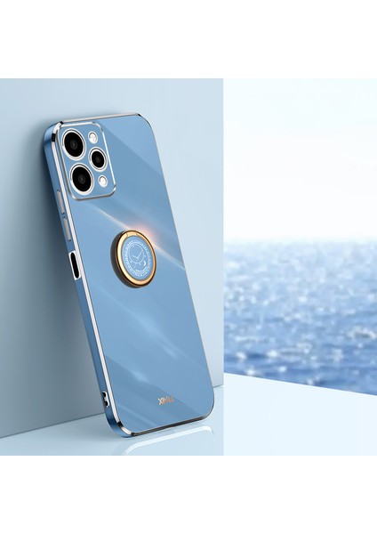 Xiaomi Redmi Için 12 4g Elektruman Telefon Kılıf Yüzüğü Kickstand Tpu Arka Kapak-Blue (Yurt Dışından) fiyatları