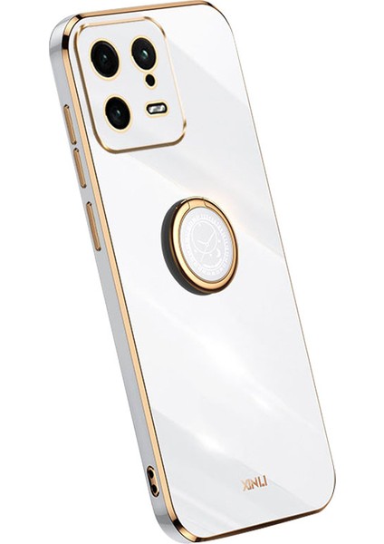 Xiaomi 13 5g Için Xinli Elektrapan Telefon Kılıfı Kickstand ile Şok Geçirmez Tpu Kapağı-Beyaz (Yurt Dışından)